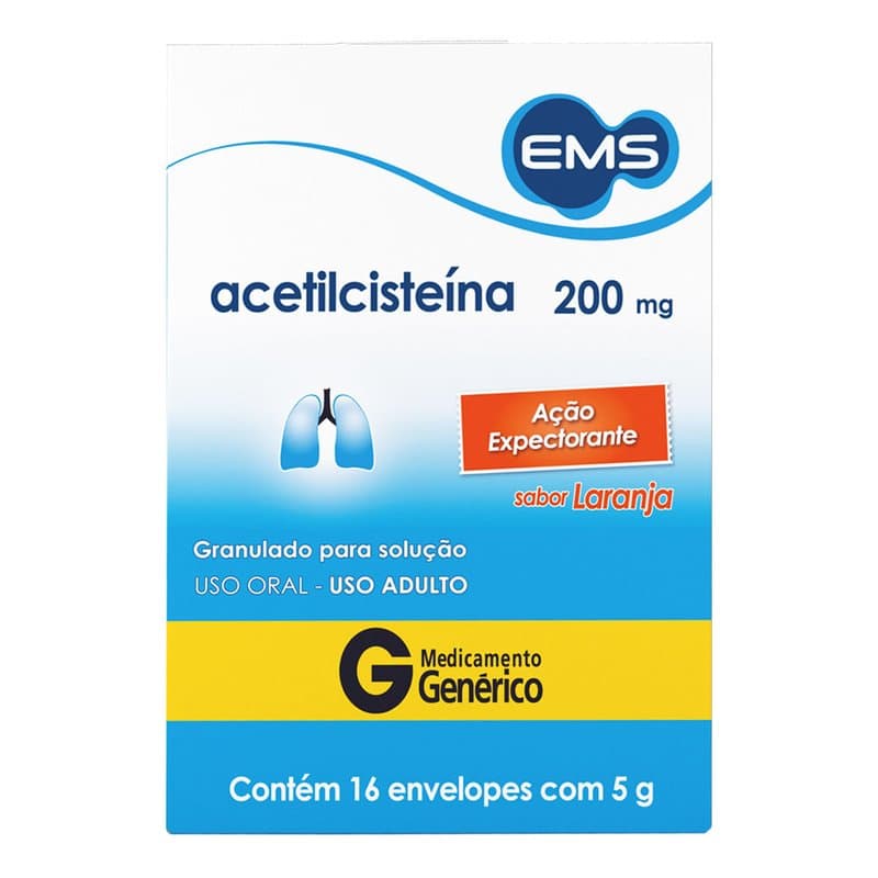 ACETILCISTEINA 200MG 16 SACHES X 5G