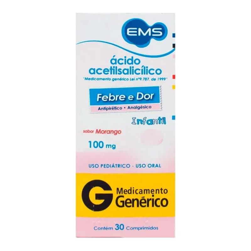 ACIDO ACETILSALICILICO 100MG 30´S EMS