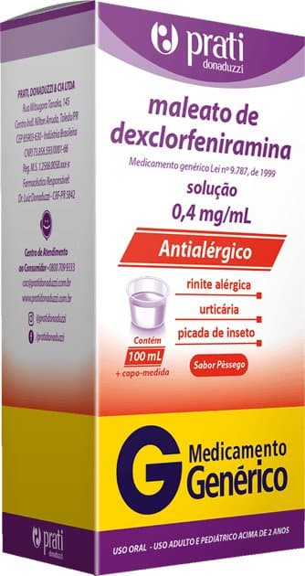 DEXCLORFENIRAMINA 0,4MG/ML SOL PRATI