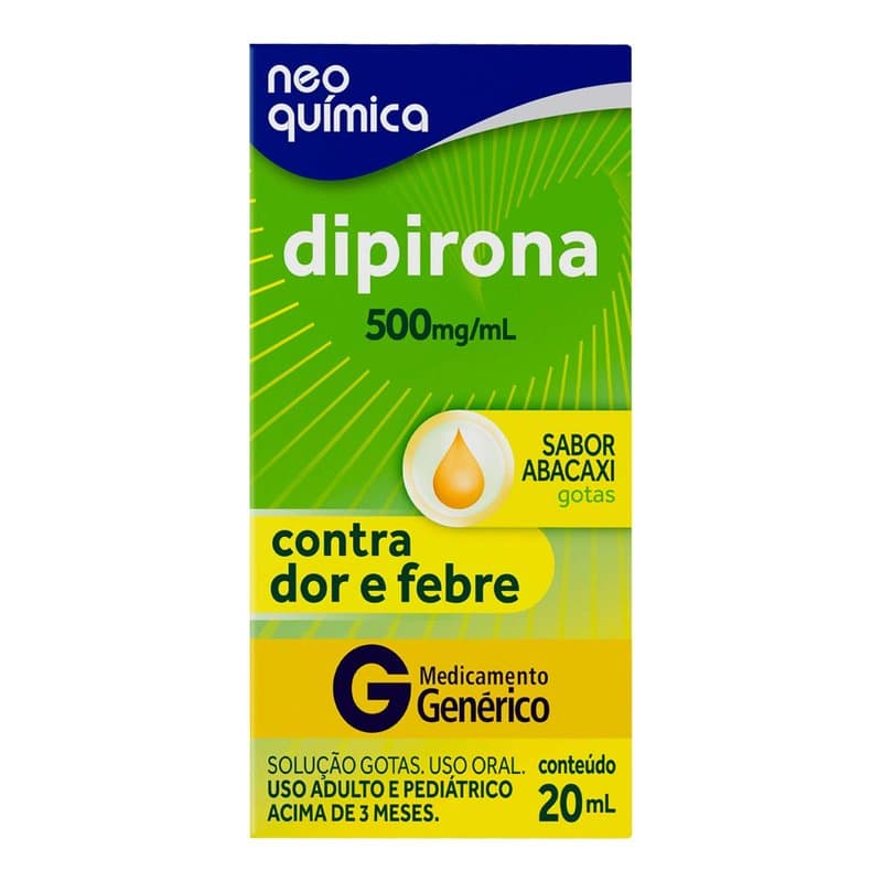 DIPIRONA SODICA 500MG GTS 20ML NEO QUIMICA