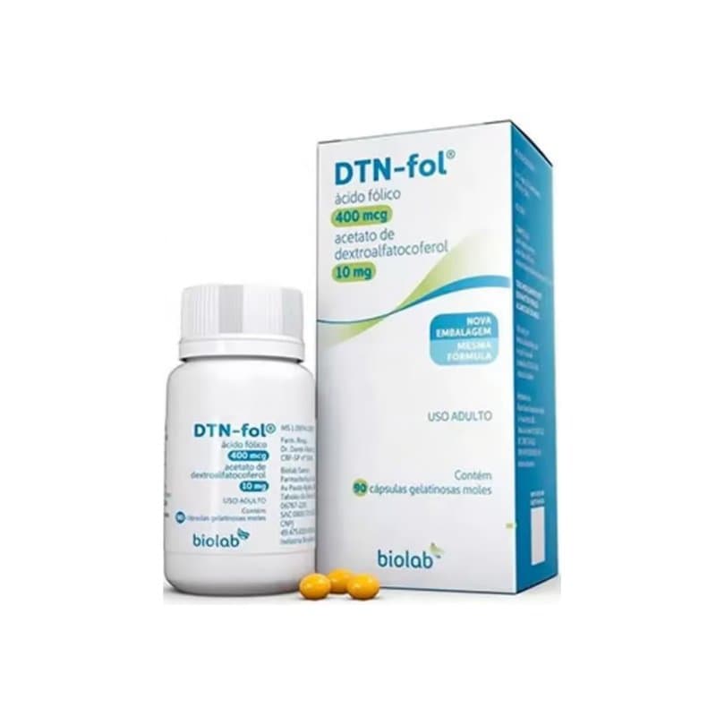 DTN-FOL 400MCG 10MG 90´S
