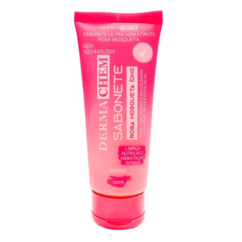 GEL LIMPEZA DERMACHEM 100ML ROSA MOSQUETA