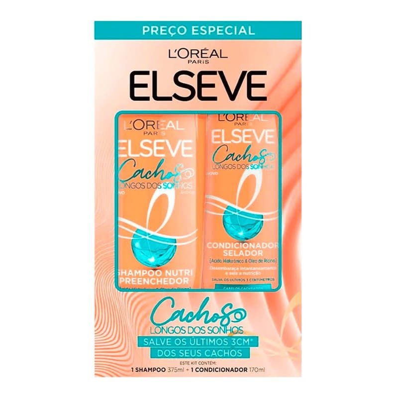KIT ELSEVE CACHOS DOS SONHOS SH 375ML + CD 170ML
