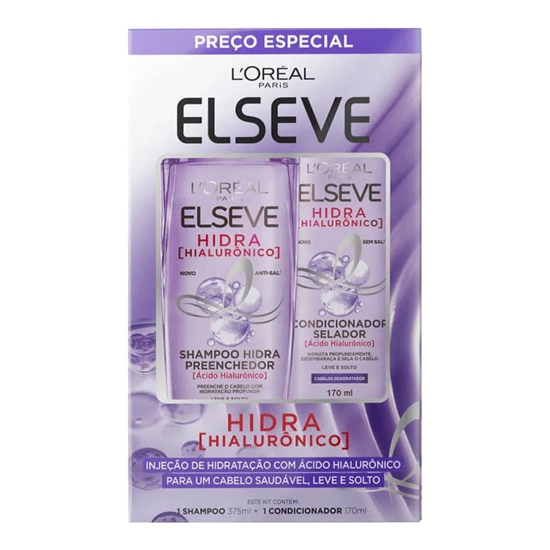 KIT ELSEVE HIDRA HIALURONICO 375ML + CD 170ML