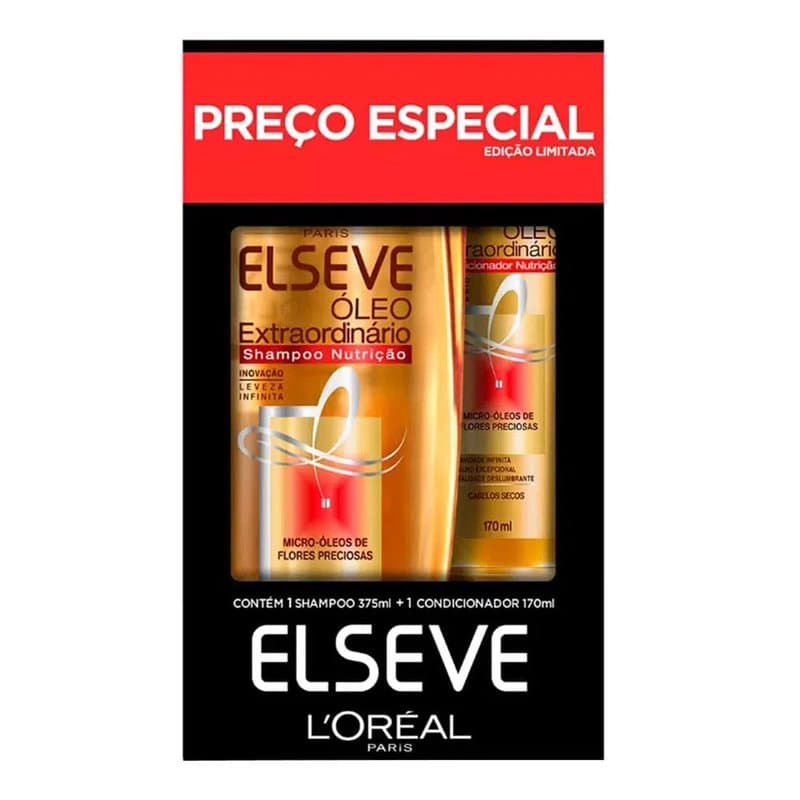 KIT ELSEVE OLEO EXTRA 375ML + CD 170ML