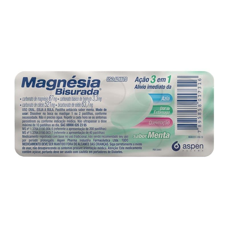 MAGNESIA BISURADA 10´S