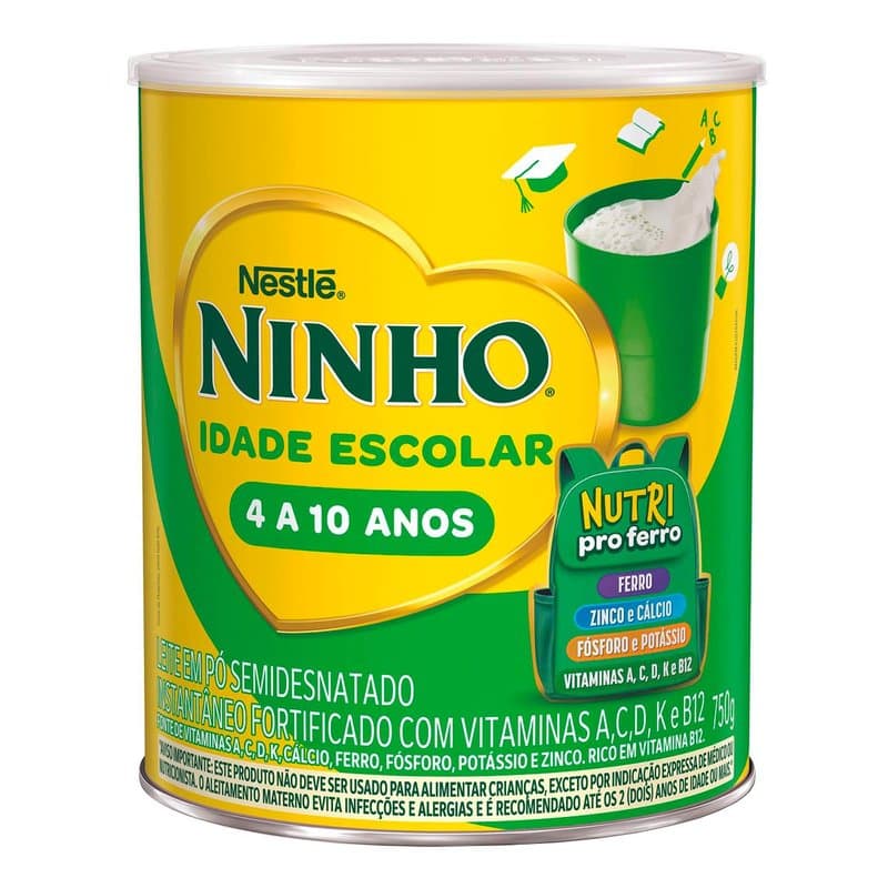 NINHO IDADE ESCOLAR 4 A 10 ANOS 750G