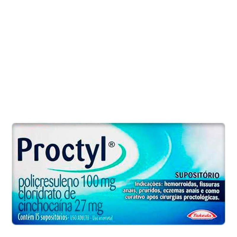 PROCTYL 100+27MG 15 SUP RET