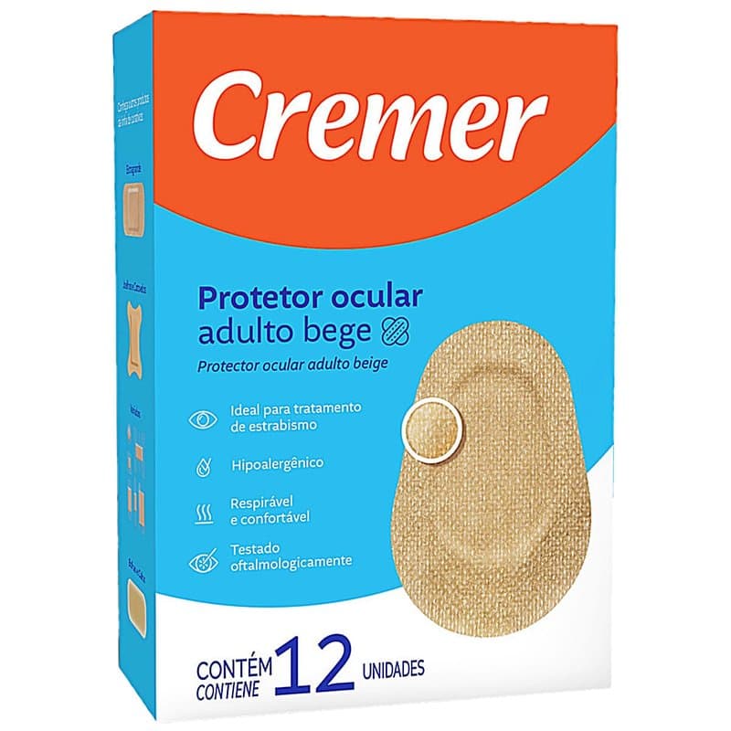 PROT OCULAR ADULTO BEGE 12UN