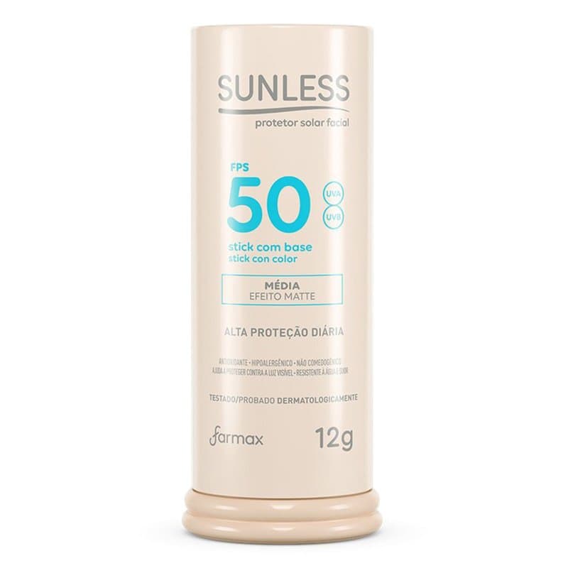 PROT SOL STICK C/ BASE MEDIA SUNLESS 12G