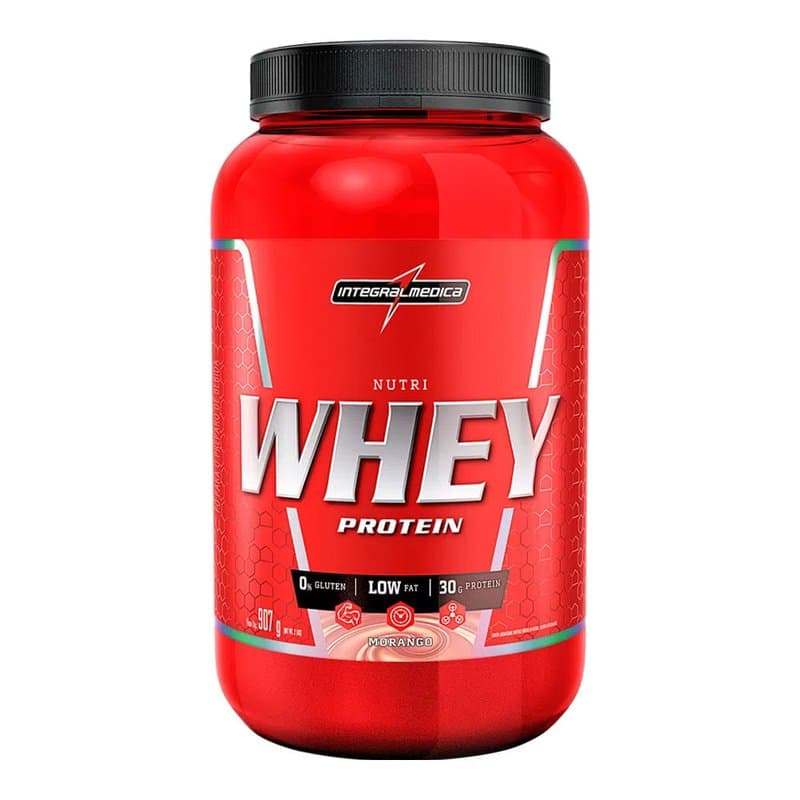 WHEY PROTEIN REFIL MORANGO 907G